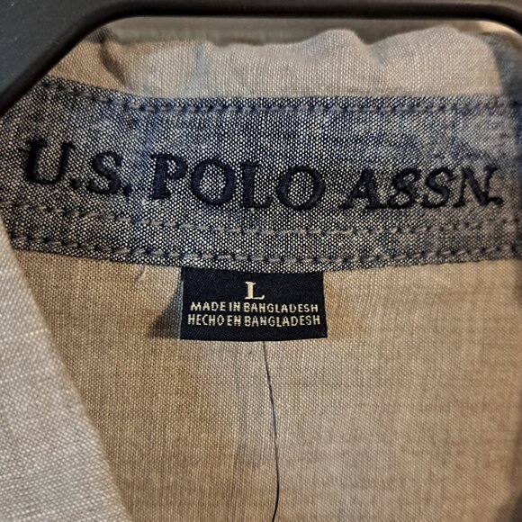 U.S. Polo Assn. Gray NWT Men's Button Oxford Shirt - Picture 8 of 10